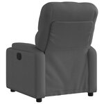 vidaXL Fauteuil inclinable électrique Gris foncé Tissu