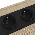 vidaXL Table de nuit avec station de chargement Chêne sonoma