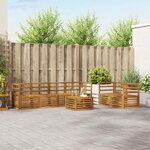vidaXL Ensemble de canapés d'extérieur 7 pc Naturel
