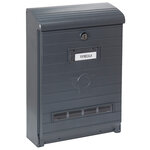 Boîte aux lettres plastique Mare E1065 Robuste Grande capacité Gris