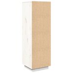 vidaXL Buffet haut Blanc 38x35x117 cm Bois massif de pin