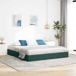 vidaXL Cadre de lit ottoman Vert foncé 180 x 200 cm Velours