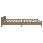 vidaXL Cadre de lit avec tête de lit Taupe 140x200 cm Tissu