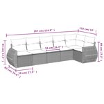 vidaXL Salon de jardin avec coussins 6 Pièces beige résine tressée