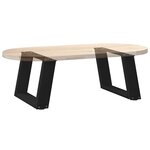 vidaXL Pieds de table basse en U  2 pièces  noir  40 x (30-31) cm  acier