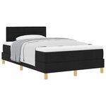 vidaXL Lit à ressorts avec coussin Noir 120 x 190 cm tissu
