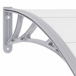 vidaXL Auvent de porte Gris 240x100 cm Polycarbonate