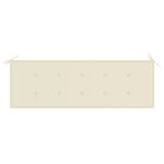 vidaXL Banc de jardin empilable et coussin 159 cm Bois de teck massif
