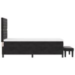 vidaXL Lit Sommier avec Matelas & Banc Noir 90x190 cm Velours