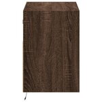 vidaXL Meuble TV mural avec lumières LED chêne marron 80x31x45 cm
