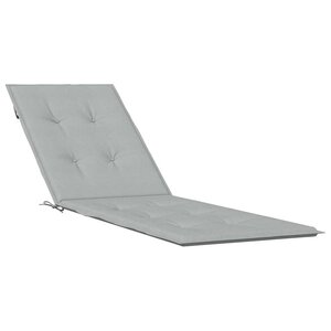 vidaXL Coussin de chaise longue gris clair mélangé (75+105) x 50 x 4 cm