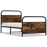 vidaXL Cadre de lit sans matelas 90x200cm chêne fumé bois d'ingénierie