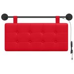 vidaXL Tête de lit suspendue Avec lumière LED Rouge Simili cuir