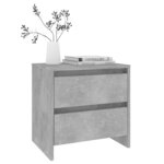 vidaXL Tables de chevet 2Pièces gris béton 45x34 5x44 5cm bois ingénierie