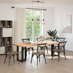 vidaXL Pieds de table à manger en T  2 pièces  noir  50 x 35 x (72-73) cm  acier
