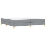 vidaXL Lit à ressorts avec matelas Gris clair 200 x 200 cm tissu