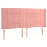 vidaXL Sommier à lattes de lit matelas et LED Rose 160x200 cm Velours
