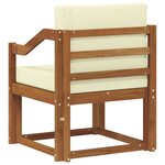 vidaXL Canapé d’extérieur Bois d'acacia massif et polyester Naturel