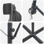 vidaXL Parasol banane à mât déporté Anthracite 249 x 249 x 250 cm
