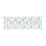 vidaXL Coussins de banc de jardin lot de 2 motif de feuilles tissu