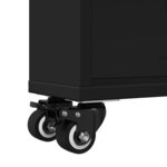 vidaXL Chariot de rangement étroit noir 48x13x68 cm bois d'ingénierie