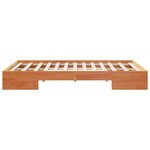 vidaXL Cadre de lit surélevé Marron 120 x 200 cm Bois massif en pin