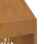 brasero vidaXL 50x50x100 cm en acier vieilli