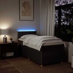 vidaXL Sommier à lattes de lit avec matelas Marron foncé 100x200 cm
