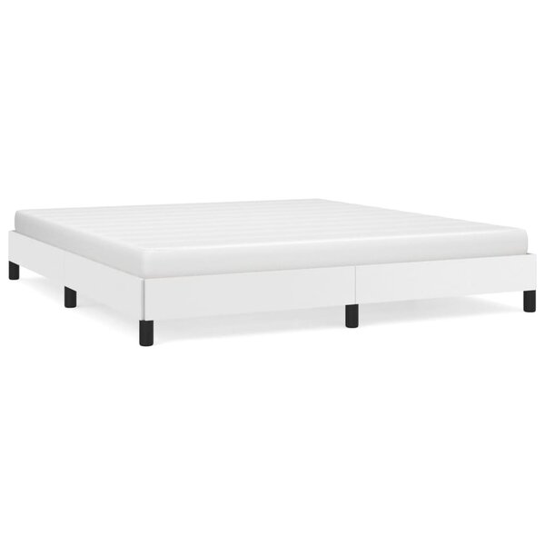 vidaXL Cadre de lit Blanc 160x200 cm Similicuir