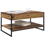 vidaXL Table basse Bois Ancien 80 x 50 x 40 cm Bois d'ingénierie