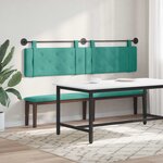 vidaXL Tête de lit suspendue Turquoise Velours