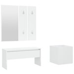 vidaXL Ensemble de meubles de couloir Blanc Bois d'ingénierie