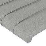 vidaXL Tête de lit à LED Gris clair 200x5x78/88 cm Tissu