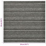 vidaXL Tapis 20 Pièces Anthracite rayé 50 x 50 cm 100  Polypropylène