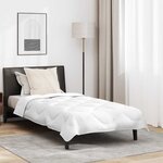 vidaXL Duvet avec Oreiller Autre 2 Pièces Blanc 135 x 200 cm Microfibre
