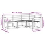 vidaXL Ensemble de canapés d'extérieur 4 pc Naturel