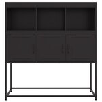 vidaXL Buffet noir 100 5x39x107 cm acier