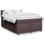 vidaXL Sommier à lattes de lit avec matelas Marron foncé 160x200 cm