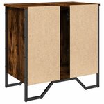 vidaXL Armoire lavabo de salle de bain chêne fumé 60x35x60 cm