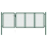 vidaXL Portail de jardin Acier 100x350 cm Vert