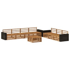 vidaXL Ensemble de canapés d'extérieur 8 pc Naturel
