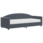 vidaXL Lit de jour avec matelas gris foncé 80x200 cm velours
