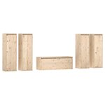 vidaXL Meubles TV 5 Pièces Bois massif de pin