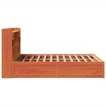 vidaXL Cadre de lit sans matelas cire marron 160x200cm bois pin massif