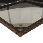 vidaXL Ensemble à manger de jardin et coussins 11 Pièces marron rotin