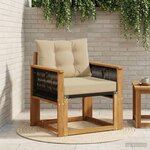vidaXL Sofa de milieu extérieur Bois d'Acacia Massif Naturel
