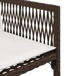 vidaXL Chaises de jardin avec coussins lot de 4 marron résine tressée