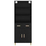 vidaXL Haut Armoire Chêne noir 69 5 x 34 x 180 cm Bois d'ingénierie