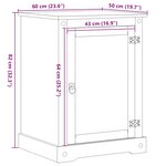 vidaXL Cabinet HiFi Blanc 60 x 50 x 82 cm Pin massif