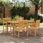 vidaXL Chaises de jardin 4 Pièces Naturel Bois d'Acacia Massif